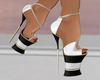 Black White Gold Heels