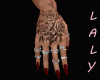 Nails Red&Silver + tatto