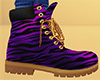 Purple Stripe Work Boots 3 (M)