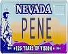 {V} Pene Licence Plate
