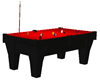 black red pool table