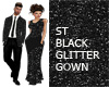 ST GOWN BLACK GLITTER