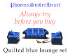 Quilted blue lounge set