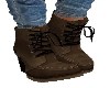 BROWN LACE-UP BOOTS