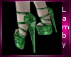 *L* Emerald Sequin Heels