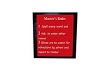 Master's Rules for room