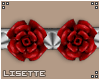 rose spiked headband red