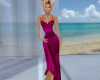 Burgundy Silk Dress