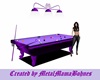 purple pool table