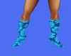 Blue flower Boots