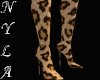*Ny O Leopard Heel Boots