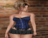 blue corset & skirt set