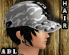 Grey cap+hair