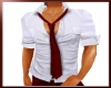 ~T~White Shirt W/Red Tie