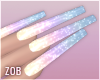 Z| Pastel Glitter Nails