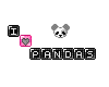 I Love Pandas Sticker