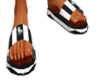BlacknWhite Polo Sandals