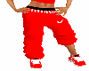 female red  pants