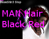 Man Hair Black Red