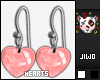 .J Pink Heart Earrings