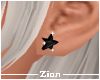 Star Earrings Black