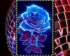 Blue Neon Rose