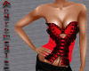Sexy corset red black