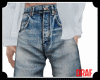Ripped + Zip Blue Jeans