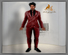 Pinstripe Suit Red