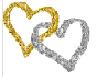 gold & silver hearts