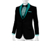 Teal Tux Suit Top