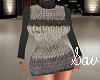 Black/Gray Sweater Dress