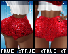 Red Sequin Shorts RL