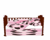teddy bear pink bed