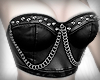 chained leather corset