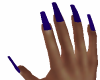 Blue Long Fingernails