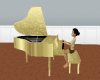 Gold Piano with poses