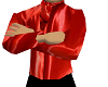 Red Satin Shirt with Tie