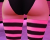 Stripe Socks Pink Black