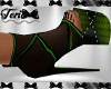 Envy Green Black Heels