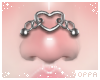 ♡ heart chain nose
