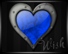 {Wish}Blue Heart Sticker