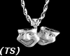 Silver 2 face chain