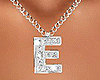 E Letter Silver Necklace