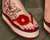 Flat Sandal Red