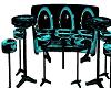 Teal Table Couch set