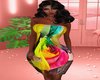RLL rainbow rose dress