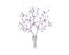purple white lighted vas