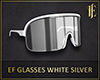 EF Glasses White Silver