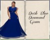 Dark Blue Diamond Gown